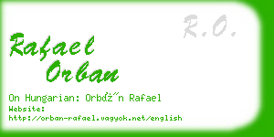 rafael orban business card